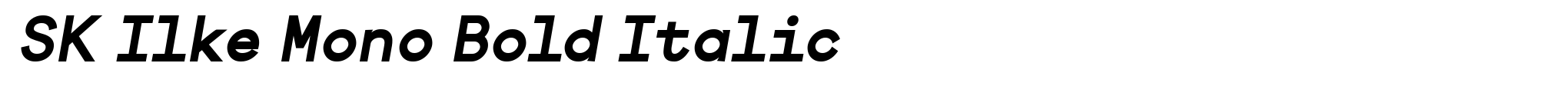 SK Ilke Mono Bold Italic image